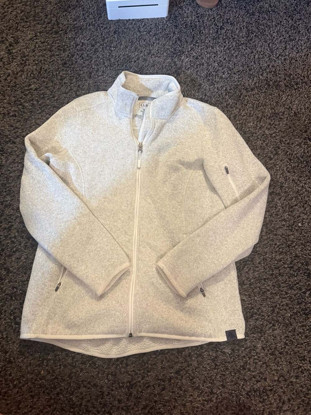 L.L. Bean Fleece Jacket Size M Heather Gray